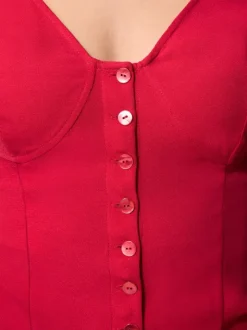 Rouje Tops<AMBROISE top Uni Rouge