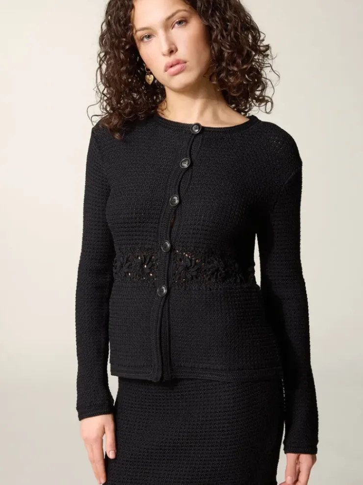 Rouje Knits<ANGELIA cardigan Uni Noir
