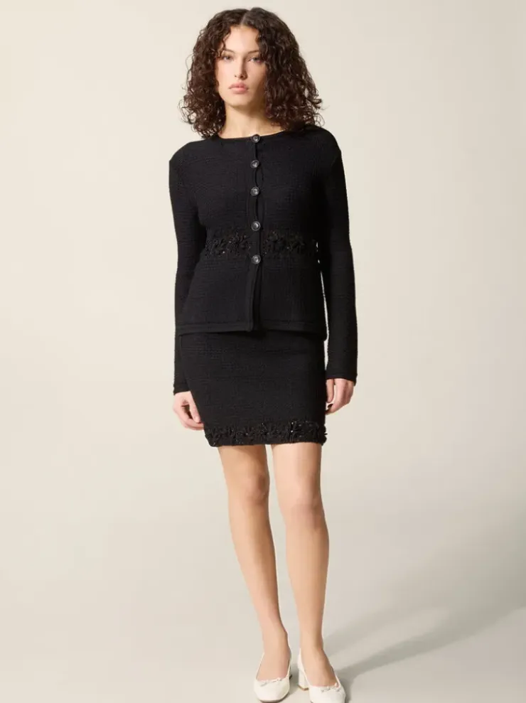 Rouje Knits<ANGELIA cardigan Uni Noir