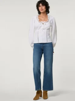 Rouje Tops<ANNETTE shirt Uni Blanc