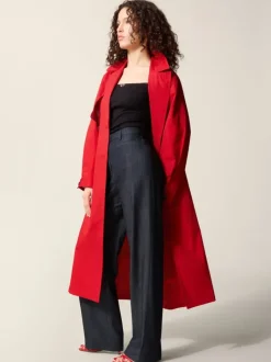 Rouje Jackets & Coats<ARCHIBALD trench coat Uni Rouge