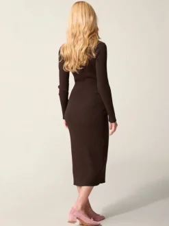 Rouje Dresses|Knits<AURE dress Uni Marron