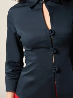 Rouje Tops<AVA shirt Uni Marine