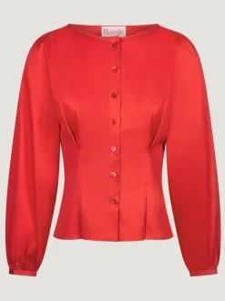 Rouje Tops<CLAUDINE shirt Uni Rouge
