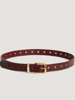 Rouje Belts<COEUR Belt Cuir Bordeaux