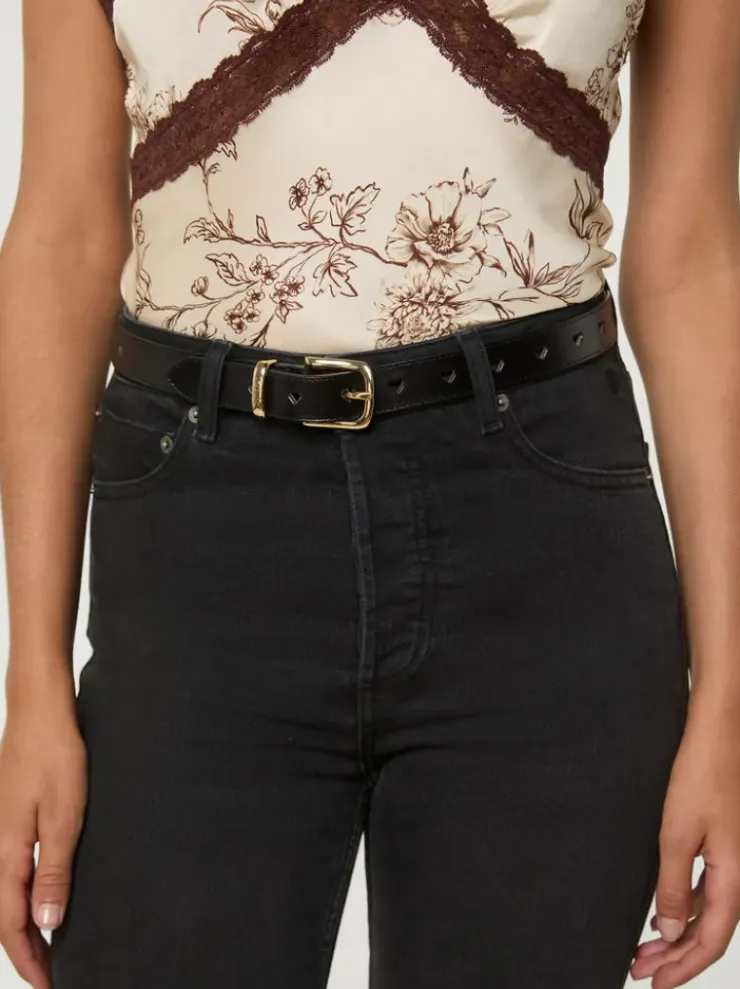 Rouje Belts<COEUR Belt Cuir Noir