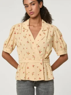Rouje Tops<DALIA shirt Roses Paille