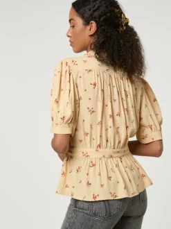 Rouje Tops<DALIA shirt Roses Paille
