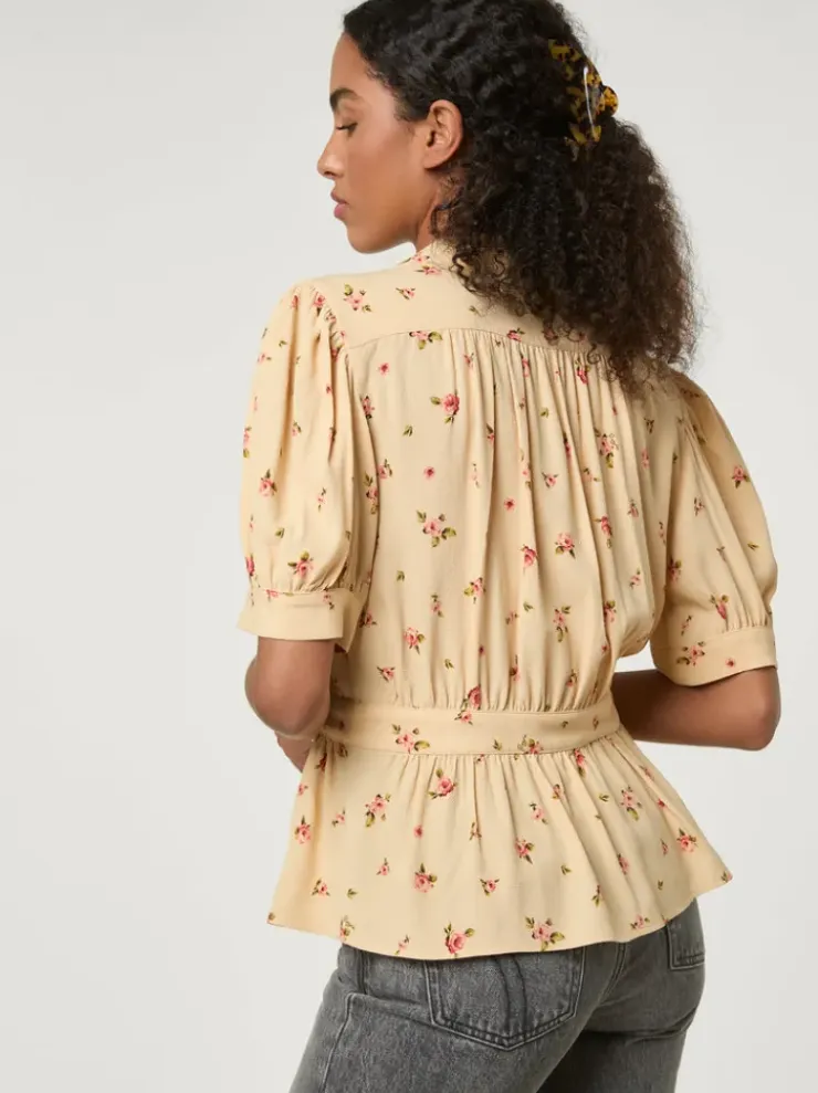 Rouje Tops<DALIA shirt Roses Paille