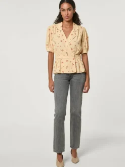 Rouje Tops<DALIA shirt Roses Paille