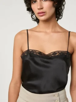 Rouje Tops<DELOULA top Uni Noir