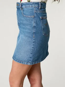 Rouje Skirts<DENISE skirt Indigo double stone
