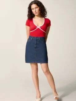 Rouje Skirts<DENISETTE Skirt UNI BRUT