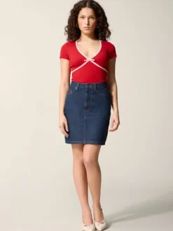 Rouje Skirts<DENISETTE Skirt UNI BRUT