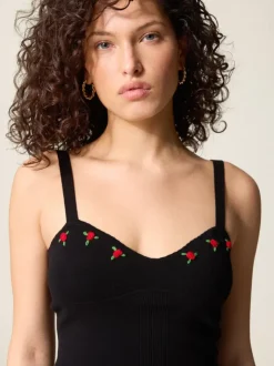 Rouje Tops<DERRY top Uni Noir