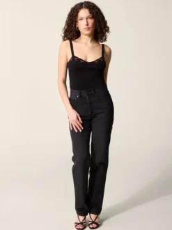 Rouje Tops<DERRY top Uni Noir