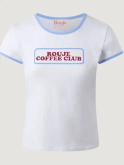 Rouje Tops<FERGUS T-Shirt Coffee Blanc