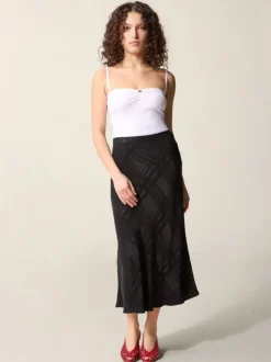 Rouje Skirts<FLORINE skirt Black Jacquard