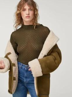Rouje Knits<GALINA sweater Uni Kaki