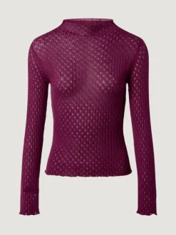 Rouje Tops|Knits<GALINA sweater Uni Bordeaux