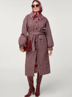 Rouje Jackets & Coats<GERARD coat Chevron Bordeaux