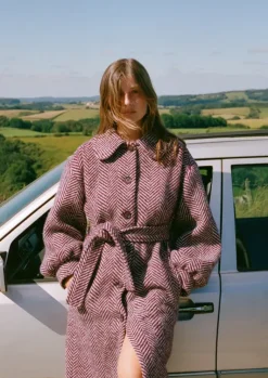 Rouje Jackets & Coats<GERARD coat Chevron Bordeaux