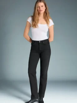 Rouje Denim|Straight-leg Jeans<GERMAIN Jeans Uni Black Stone Simple
