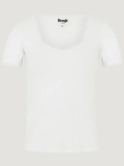 Rouje Tops<GIUIA top Uni Blanc