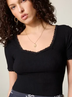 Rouje Tops<GIUIA top Noir