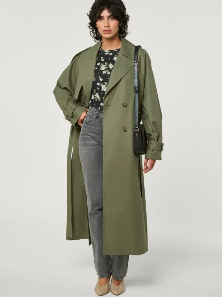 Rouje Jackets & Coats<GWENAELLE trench coat Uni Kaki