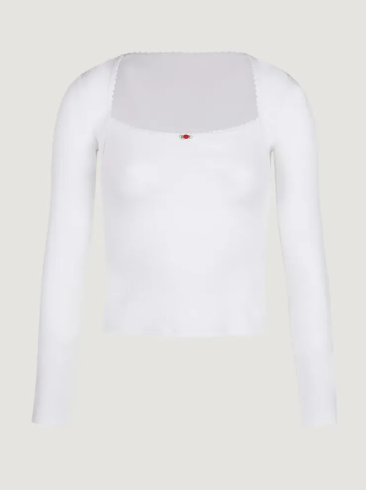 Rouje Tops<IVANKA T-shirt Uni Blanc