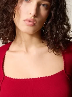 Rouje Tops<IVANKA T-shirt Uni Rouge