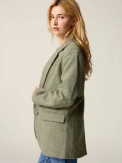 Rouje Jackets & Coats<JACQUES Jacket Chevron Carreaux Menthe