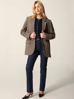 Rouje Jackets & Coats<JACQUES Jacket Pied De Poule Moutarde