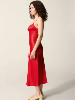 Rouje Dresses<JOSEPHINA dress SATIN ROUGE