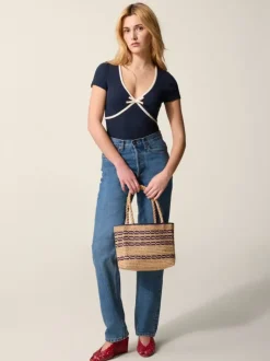 Rouje Tops<KARENE T-Shirt Uni Marine