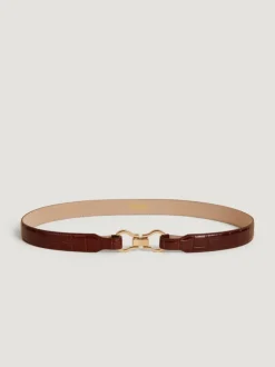 Rouje Belts<LAURE belt Croco Cognac