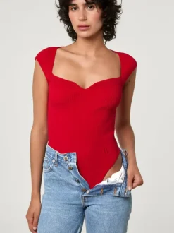 Rouje Tops|Knits<LIDY bodysuit Uni Rouge