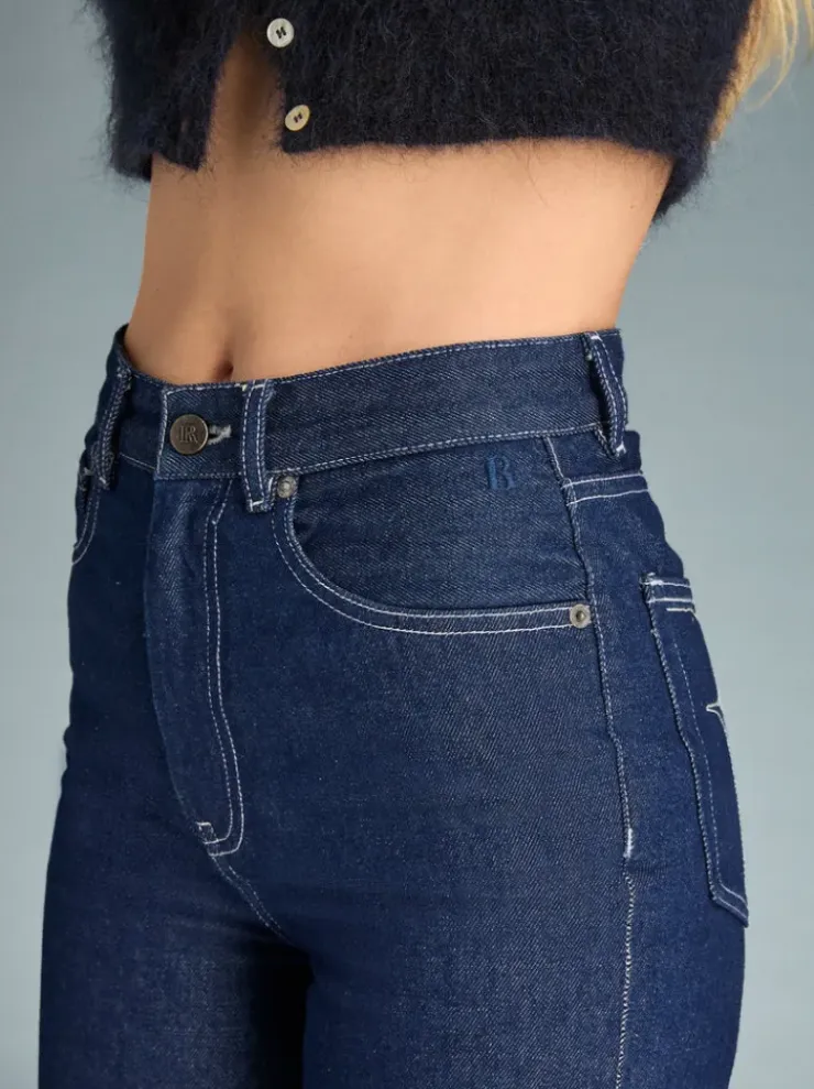 Rouje Denim|Flare Jeans<MADELEINE Jeans Uni indigo rinseUNI INDIGORINSE