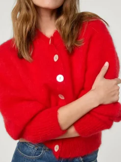 Rouje Knits<MAINA cardigan Uni Rouge