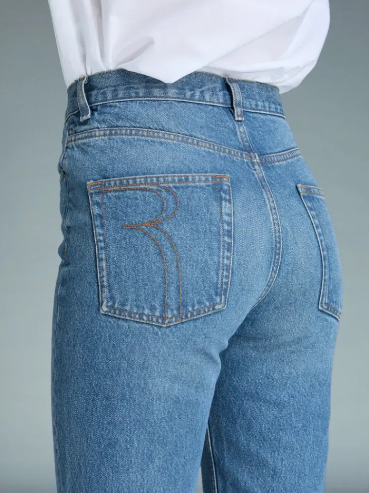 Rouje Denim|Straight-leg Jeans<MARAIS Jeans Indigo double stoneINDIGODOUBLESTONE