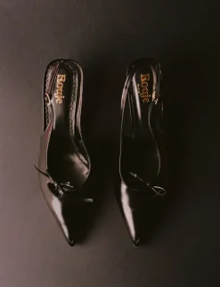 Rouje Shoes<MILANESE pumps GLACE NOIR