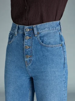 Rouje Denim|Flare Jeans<MONTORGUEIL Jeans Uni Indigo Double Stone