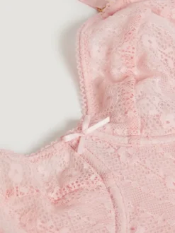 Rouje Lingerie<PACO Bustier top Dentelle Rose