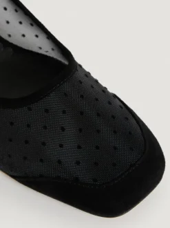 Rouje Shoes<PARISIENNE Ballet flats Plumetis Noir