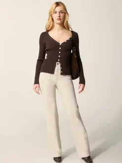 Rouje Tops|Knits<PENELOPE cardigan Uni Marron