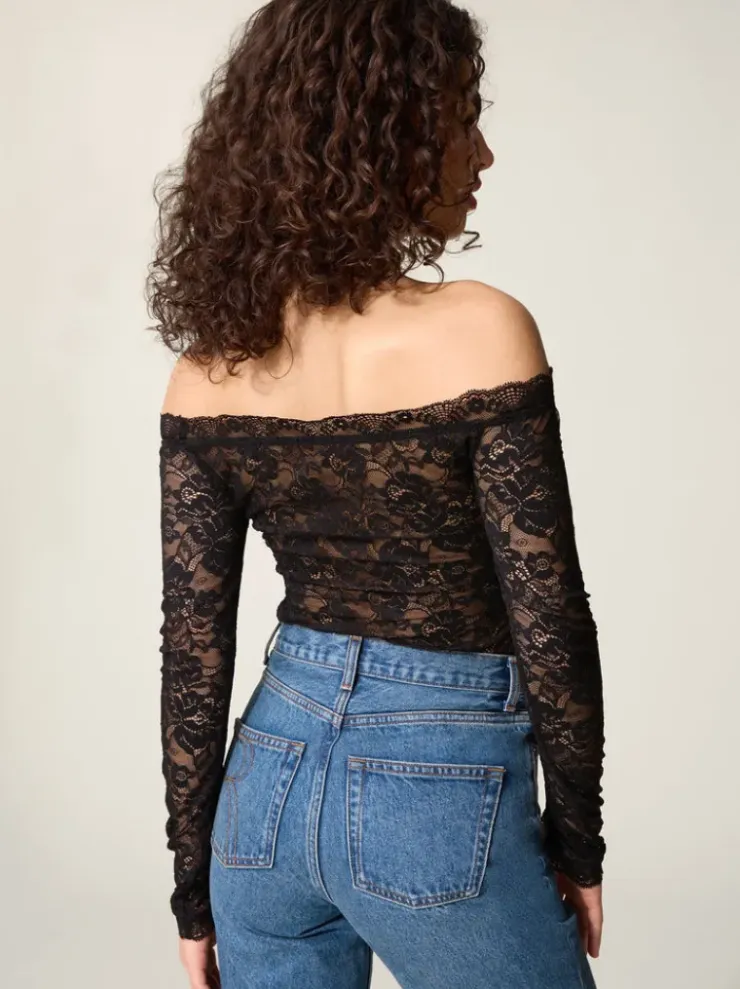 Rouje Tops<ROXANA top DENTELLE NOIR