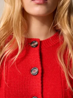 Rouje Knits<SAM cardigan Uni Rouge