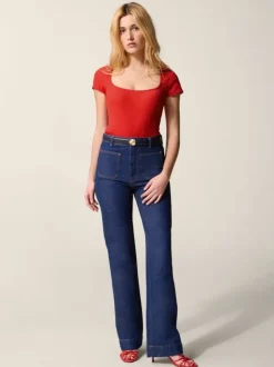 Rouje Tops<SIAM T-Shirt Uni Rouge
