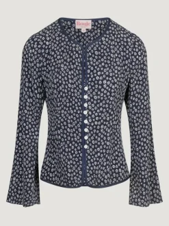Rouje Tops<TEODORA top BLEUET MARINE